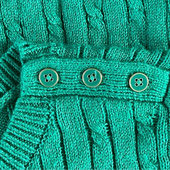 NWT Talbots Women’s Cable-Knit Sweater Green Size MP - Picture 7 of 9